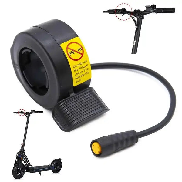 Accélérateur Ecoxtrem pour Trottinette Électrique avec câble et connecteur étanche, pour une conduite optimale