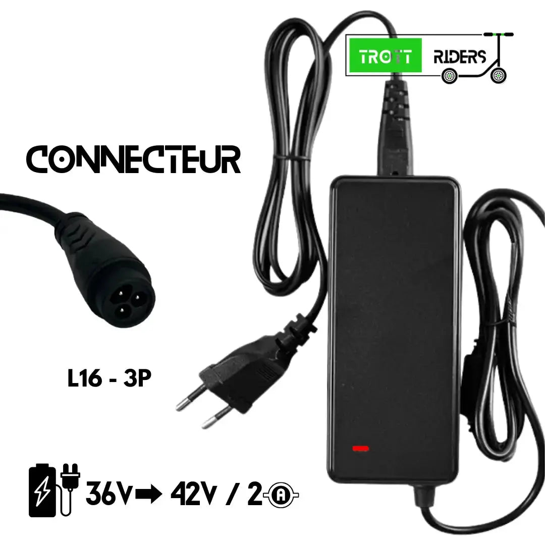 Chargeur de trottinette 36V - Trott-Riders