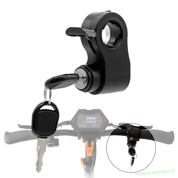 Image d’un accélérateur Kukirin G2 Pro 2024 avec verrouillage intégré et sécurité renforcée