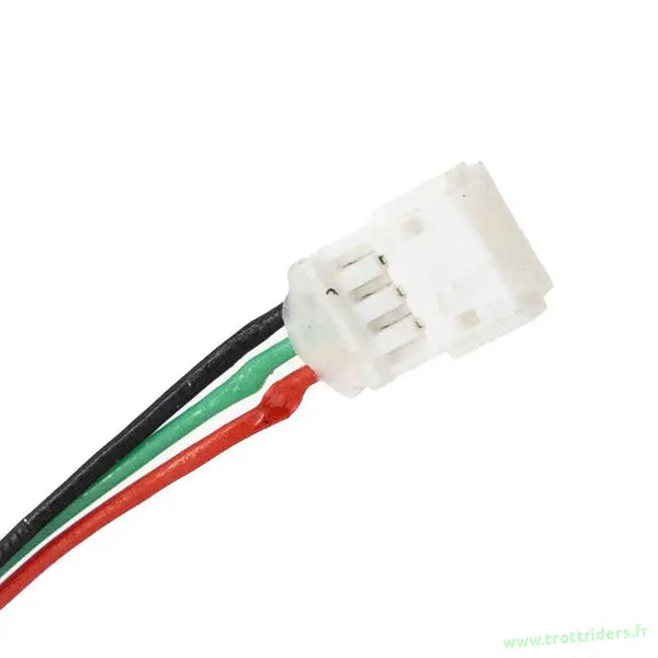 Connecteur blanc avec fils rouge, vert et noir pour acceleration mi3 lite Xiaomi trottinette électrique