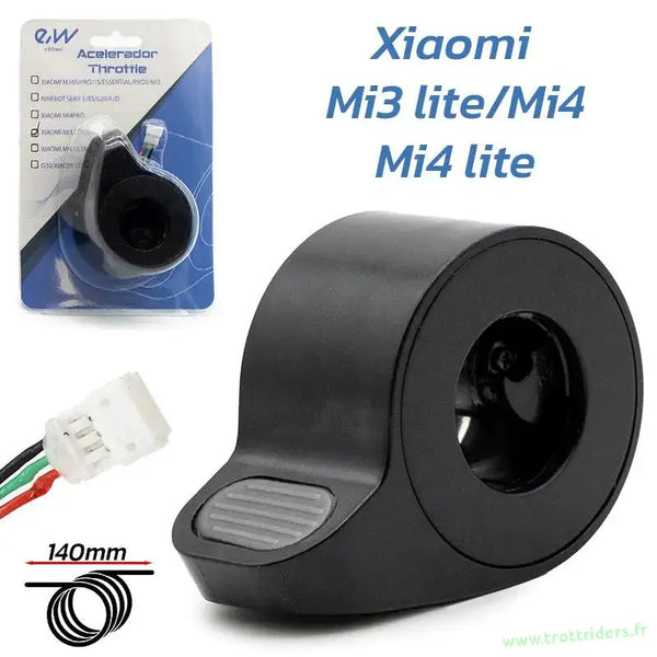 Accélérateur pour trottinette électrique Xiaomi Mi3 Lite, contrôle de l’accélération