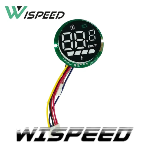 Affichage trottinette Wispeed T855 avec écran rond digital et cùbles, partenaire idéal