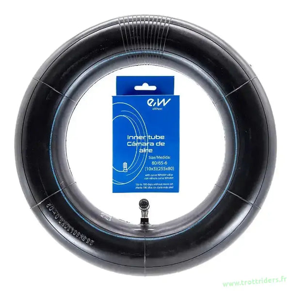 Chambre à air 80/65-6 avec valve coudée pour trottinette électrique, innertube noir
