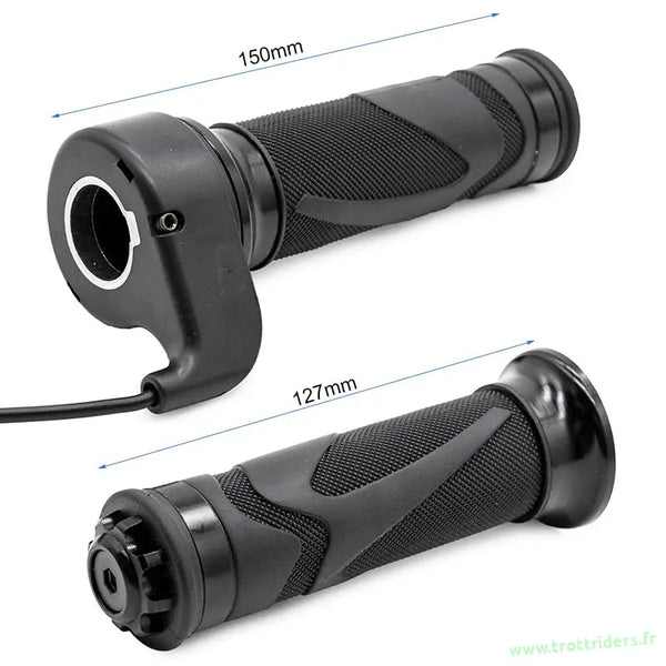 Poignées accélérateur noires pour trottinette et iSCOOTER, adaptés aux vélos