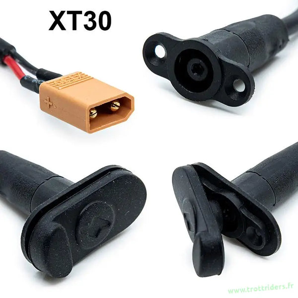 Connecteur XT30 et prise pour port de charge officiel Kukirin, pièces détachées trottinette électrique