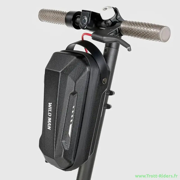 Sacoche Wildman noire pour trottinette, bagage 3 litre, idéale pour vélo