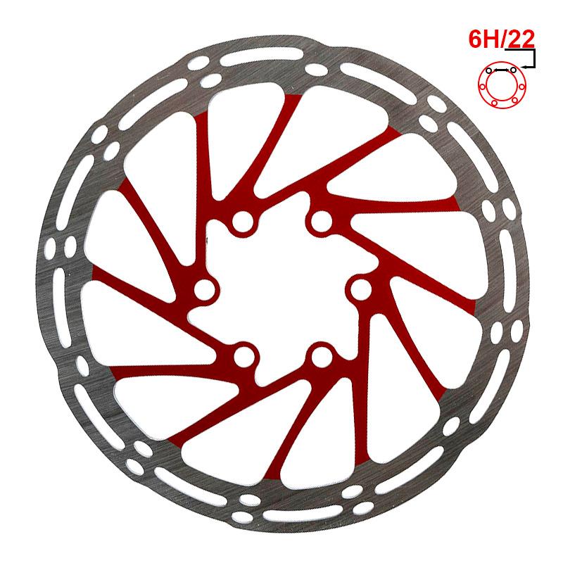Disque de frein EWD002 140mm 6 trous rouge
