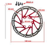 Disque de frein EWD002 140mm rouge — vue de détail