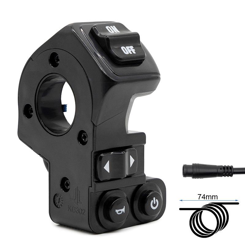 Commodo Kukirin G2 Pro 2024 – interrupteur klaxon, clignotants et éclairage pour guidon