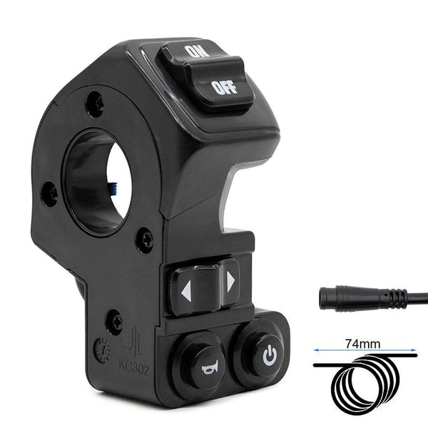 Commodo Kukirin G2 Pro 2024 – interrupteur klaxon, clignotants et éclairage pour guidon
