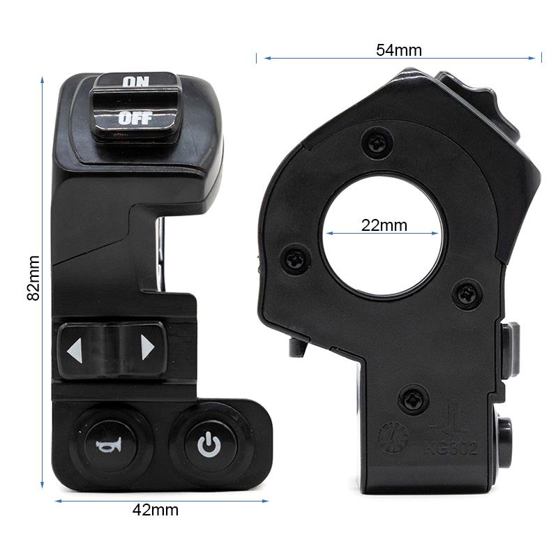 Commodo Kukirin G2 Pro 2024 vue des boutons klaxon et clignotants