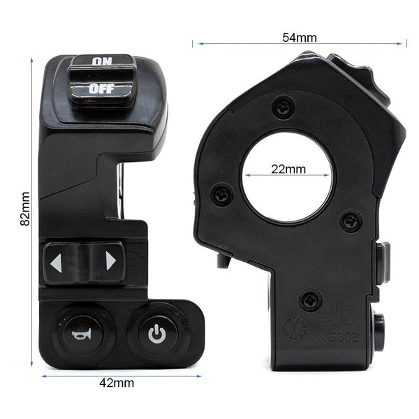 Commodo Kukirin G2 Pro 2024 vue des boutons klaxon et clignotants