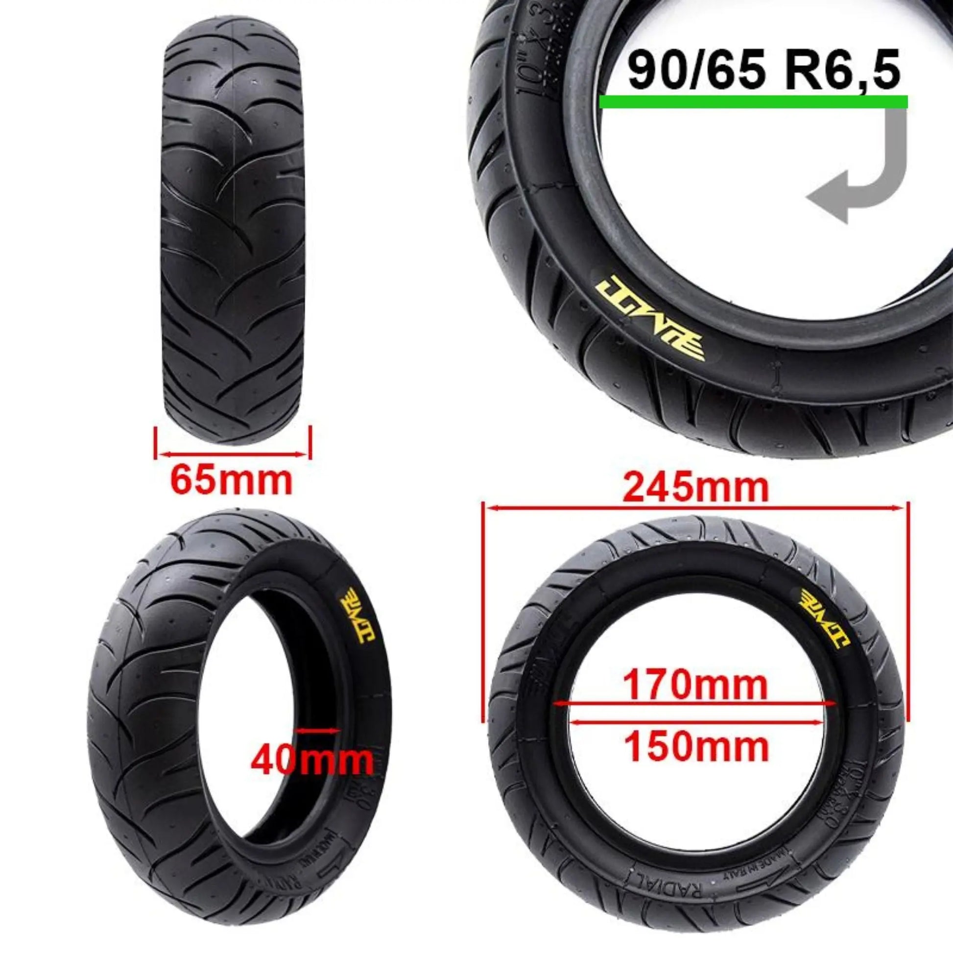 Pneu tubeless radial E-Fire 75/250-6 (10x3-6) [PMT] PMT