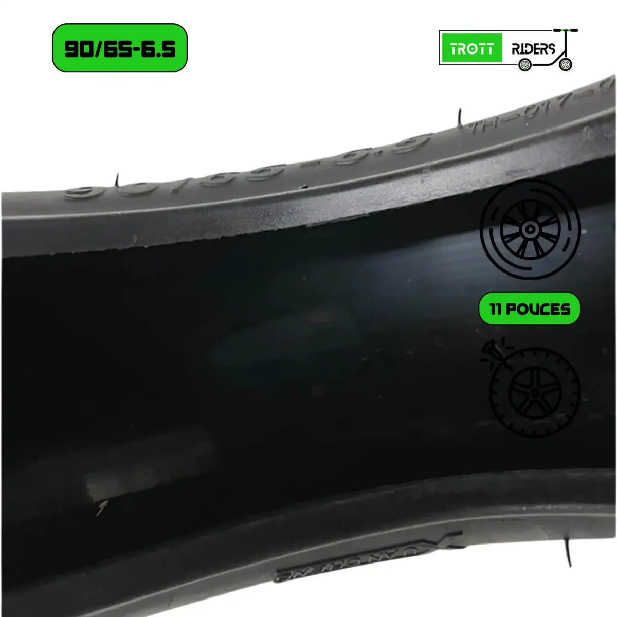 Pneu 90/65-6.5 tubeless + gel anti crevaison - Trott-Riders