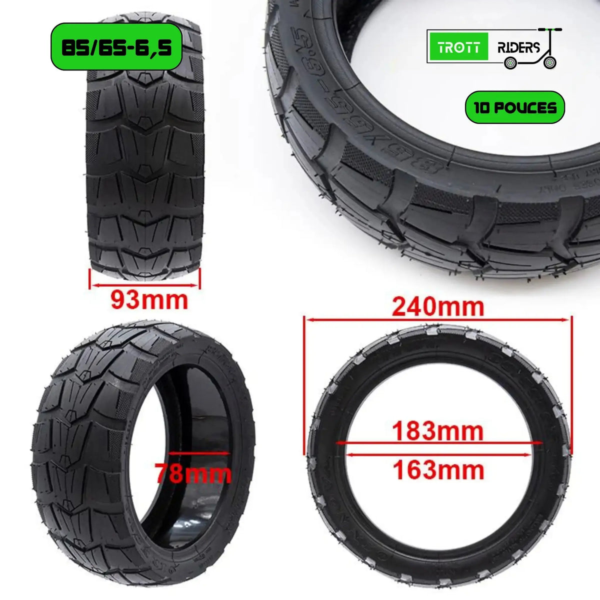 Pneu Tubeless 85/65-6,5 gel - Trott-Riders
