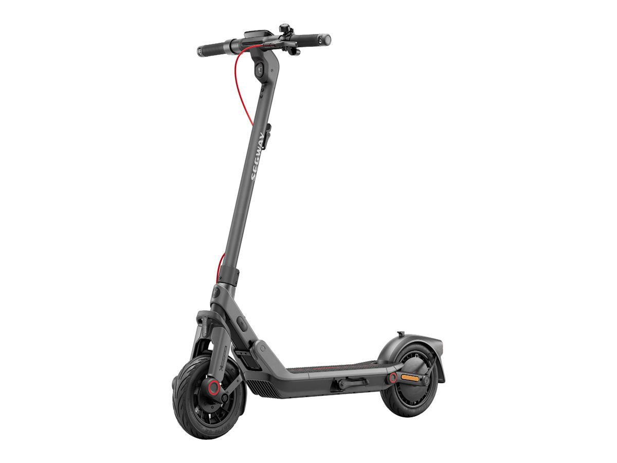 Trottinette électrique Ninebot E3 Pro E gris anthracite, vue de trois quarts avant