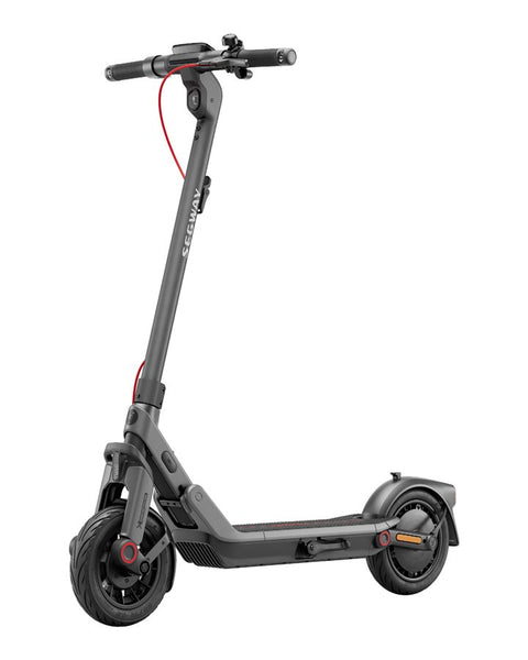 Trottinette électrique Ninebot E3 Pro E gris anthracite, vue de trois quarts avant