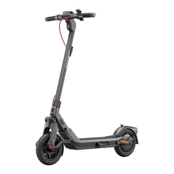 Trottinette électrique Ninebot E3 Pro E gris anthracite, vue de trois quarts avant