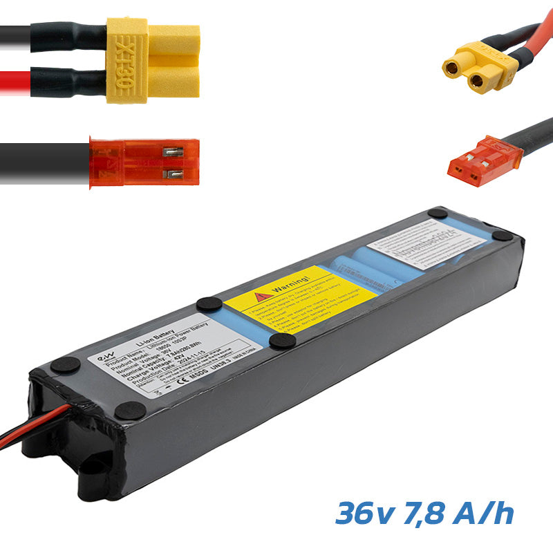 Batterie 36V 7,8Ah pour Kugoo S1 avec connecteurs XT30 et JST - vue principale