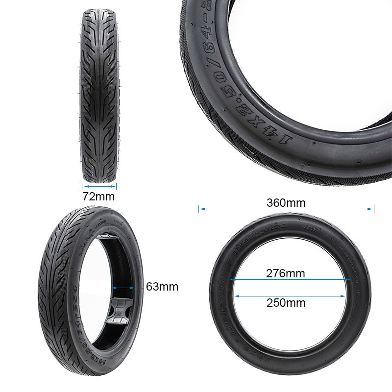 Pneu Tubeless Dualtron City 14x2.5-10 Sans Chambre