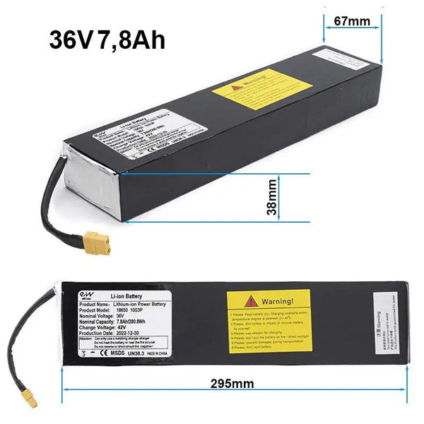 Batterie Wispeed T855 36V 7,8Ah