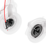 Vue technique du frein à tambour avant et du frein arrière de la Ninebot E3 Pro E