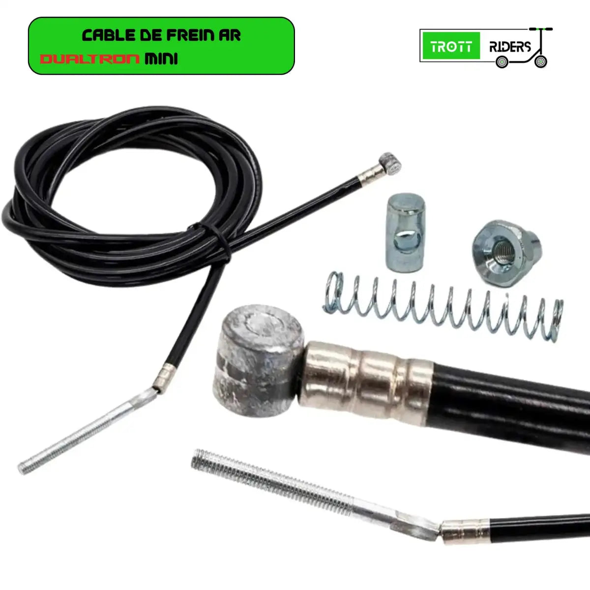Câble de frein gainé Dualtron Mini (arrière) - 1,85M - Trott-Riders