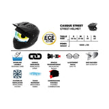 Casque Street FRV Noir Mat : Sécurité Urbaine Trott-Riders