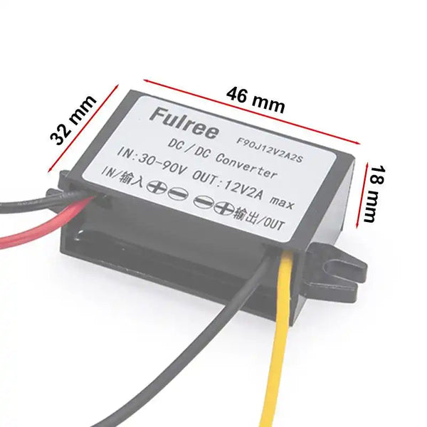 Convertisseur DC 30-90V vers 12V 10A Trottinette électrique Trott-Riders