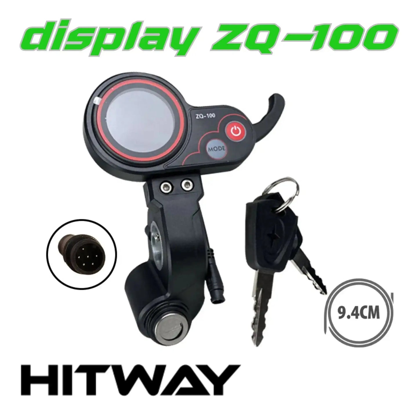 Display ZQ-100 Avec Contacteur à Clé compatible HITWAY Trott-Riders