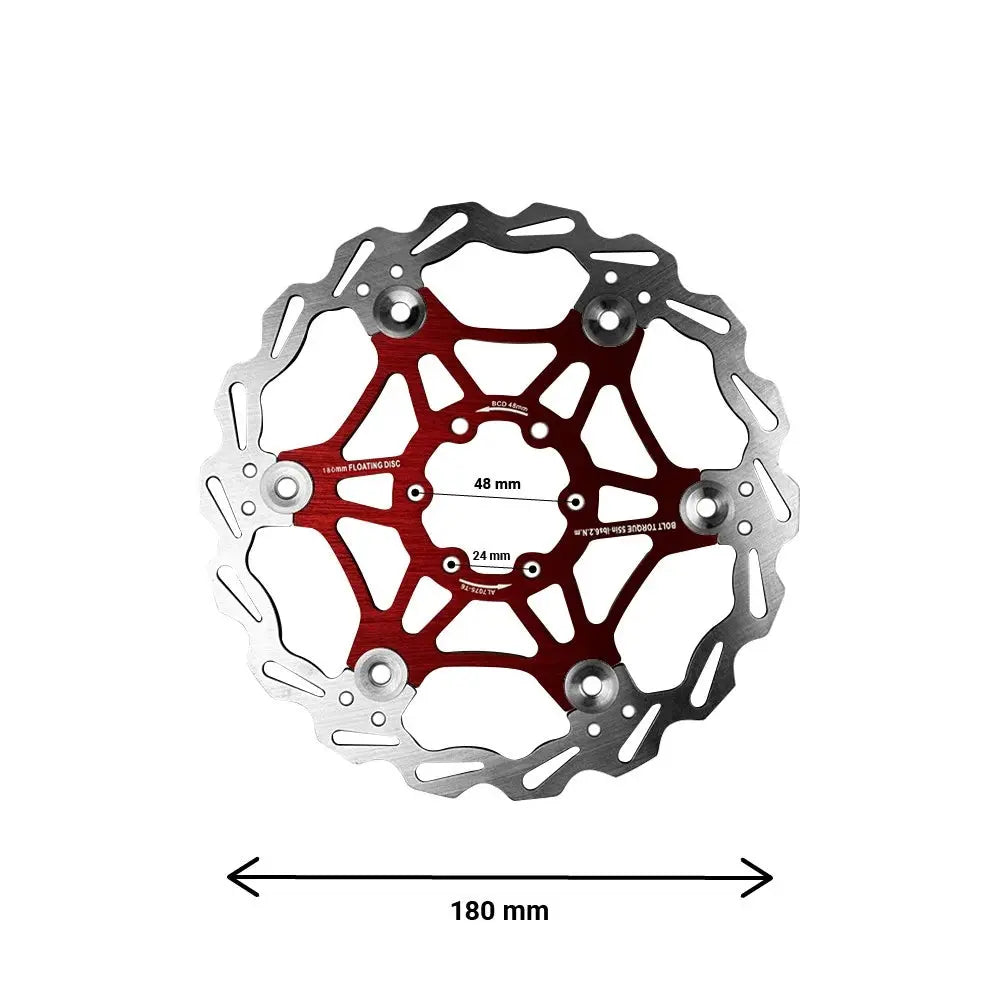 Disque de frein flottant 180mm entraxe 48mm Trott-Riders