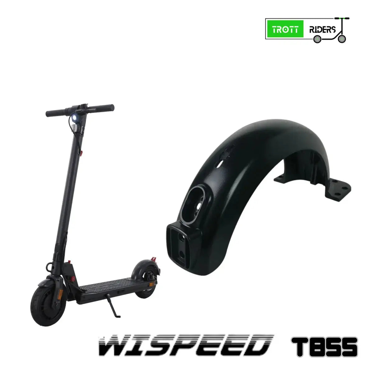 Garde boue arrière Wispeed T855 sans LED - Trott-Riders