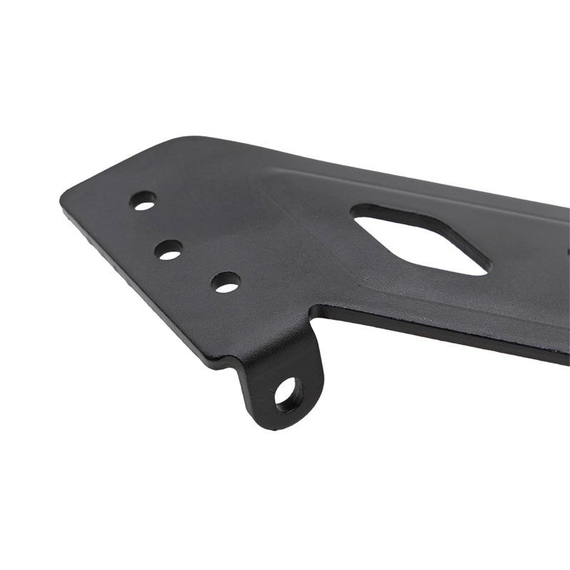 Gros plan fixation basse sur châssis pour bras KuKirin G2 Max. Patte d'ancrage latérale coudée à 3 points pour vissage sur le deck (plateau).