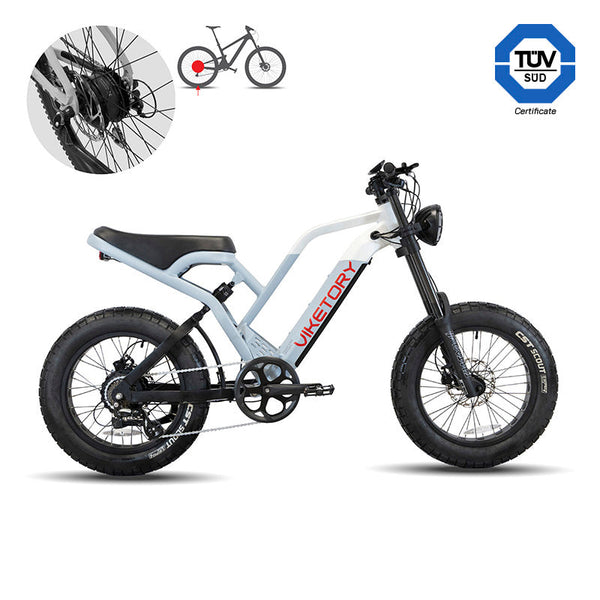 NAVY Fatbike Électrique 20" 250W 48V 15Ah - Vélo Électrique Tout Terrain Aluminium Bleu Marine