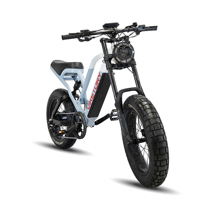 NAVY Fatbike Électrique 20" 250W 48V 15Ah - Vélo Électrique Tout Terrain Aluminium Bleu Marine