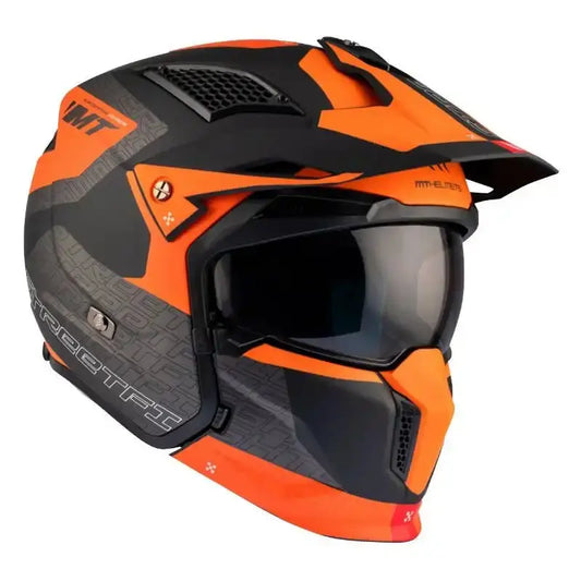 Casque Streetfighter SV – MT Helmets GRIS/ORANGE MAT - Trott-Riders