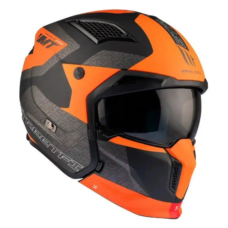 Casque Streetfighter SV – MT Helmets GRIS/ORANGE MAT - Trott-Riders