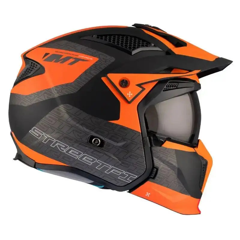 Casque Streetfighter SV – MT Helmets GRIS/ORANGE MAT - Trott-Riders