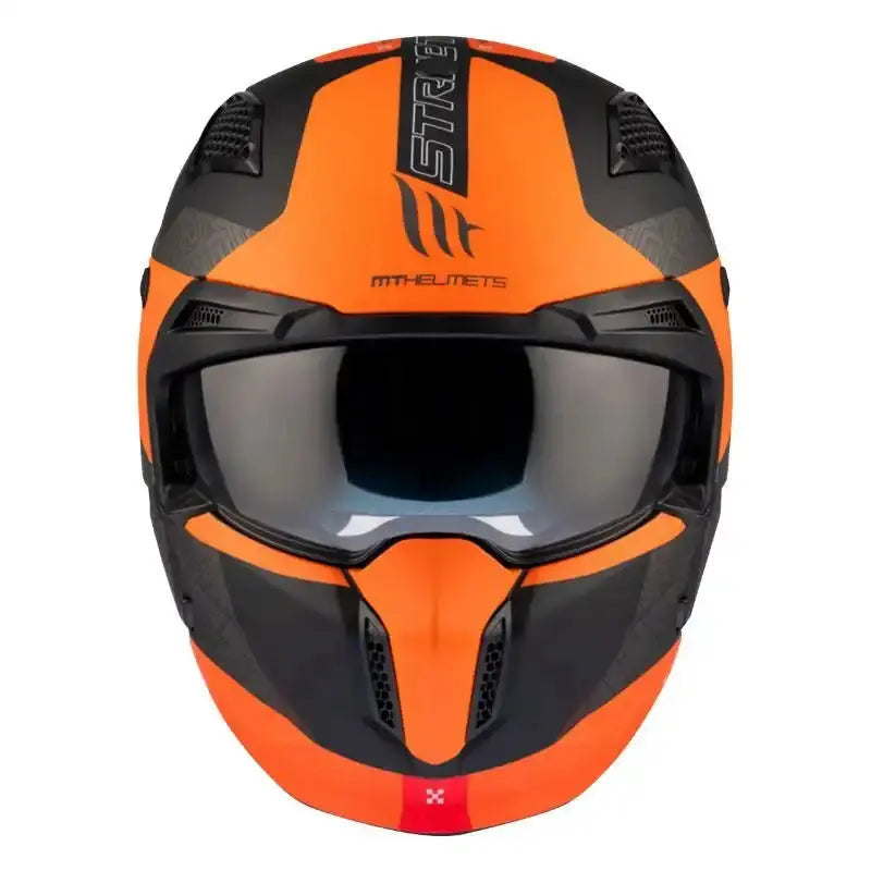 Casque Streetfighter SV – MT Helmets GRIS/ORANGE MAT - Trott-Riders