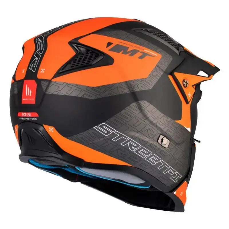 Casque Streetfighter SV – MT Helmets GRIS/ORANGE MAT - Trott-Riders