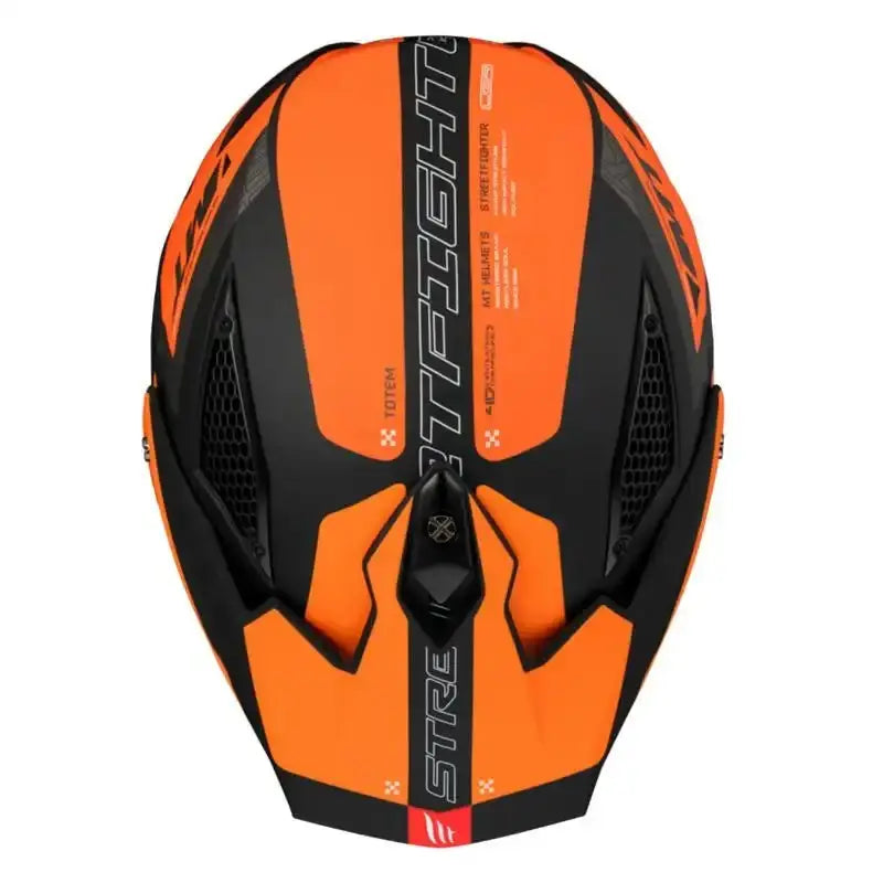 Casque Streetfighter SV – MT Helmets GRIS/ORANGE MAT - Trott-Riders