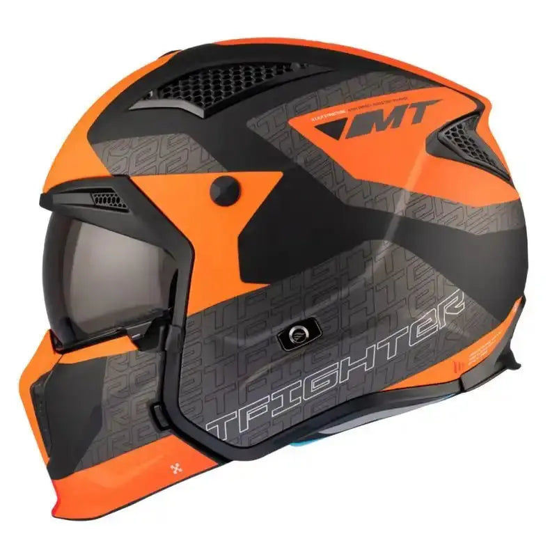 Casque Streetfighter SV – MT Helmets GRIS/ORANGE MAT - Trott-Riders