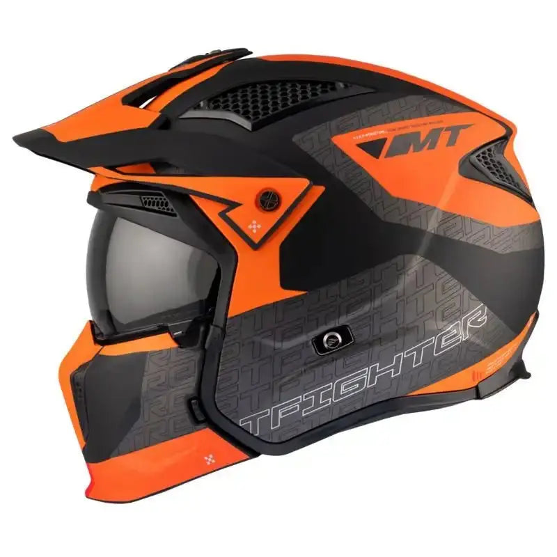 Casque Streetfighter SV – MT Helmets GRIS/ORANGE MAT - Trott-Riders