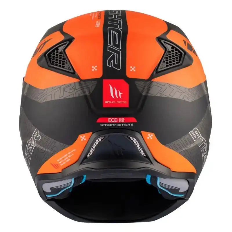 Casque Streetfighter SV – MT Helmets GRIS/ORANGE MAT - Trott-Riders