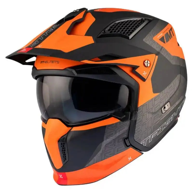 Casque Streetfighter SV – MT Helmets GRIS/ORANGE MAT - Trott-Riders