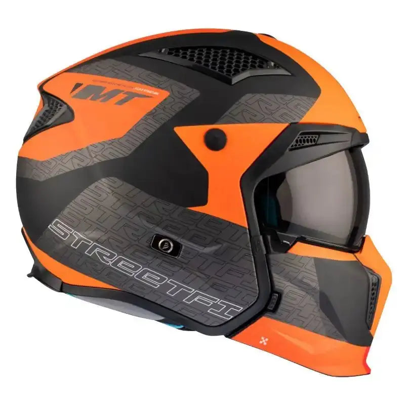 Casque Streetfighter SV – MT Helmets GRIS/ORANGE MAT - Trott-Riders