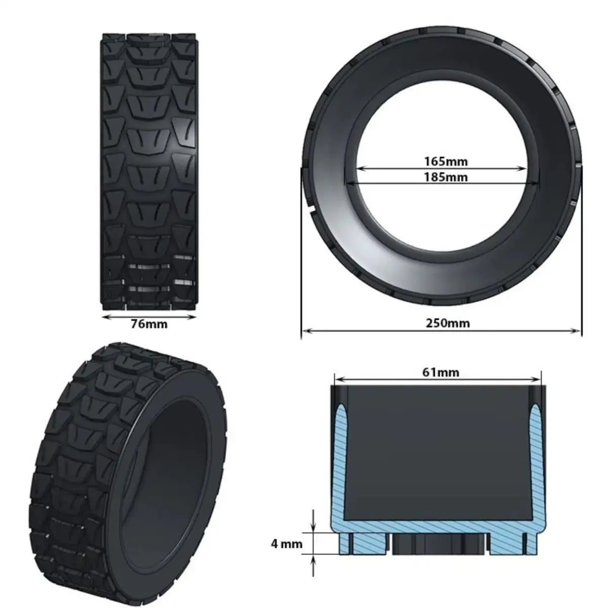 PNEU TUBELESS 10X2,75-6,5 SEMI OFFROAD SPEEDWAY 5 DT3 URBANGLIDE ECROSS Hitway - Trott-Riders