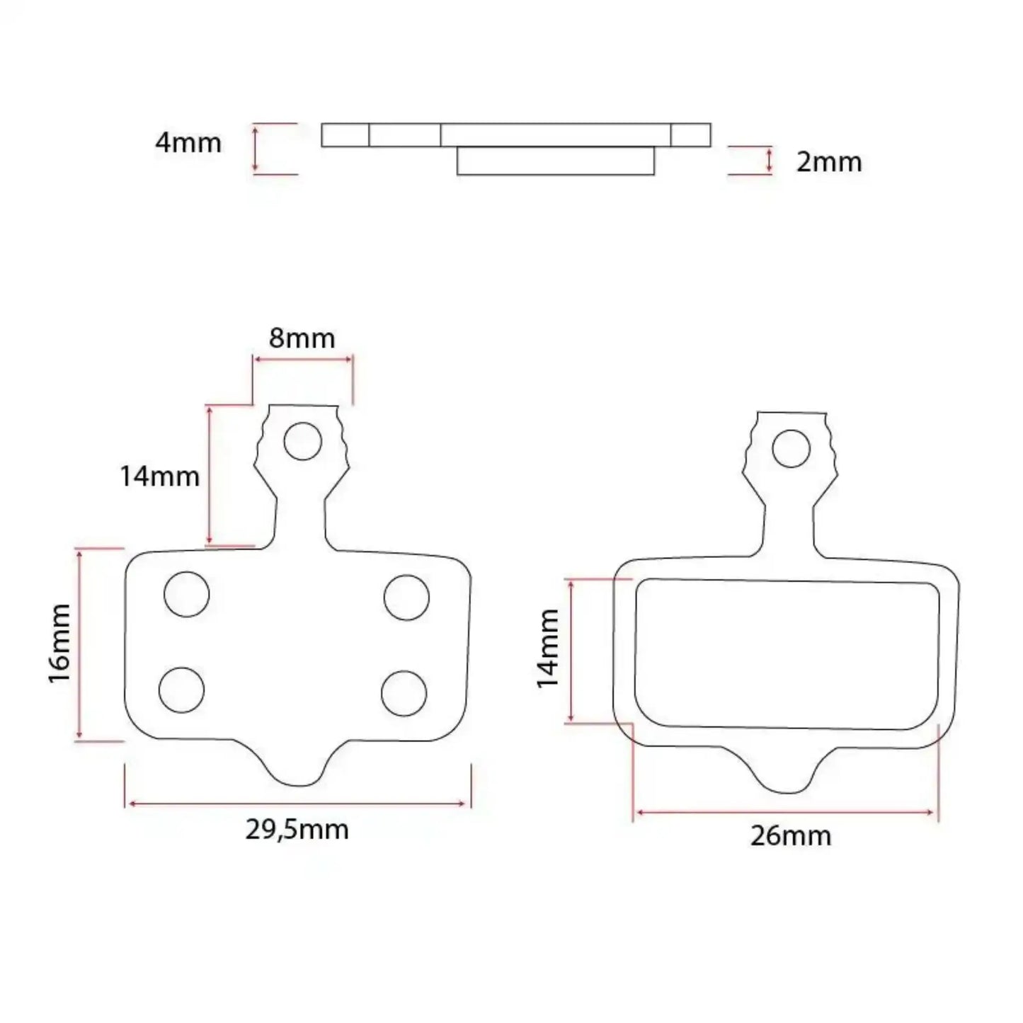 Plaquettes de freins métalliques DUALTRON Trott-Riders