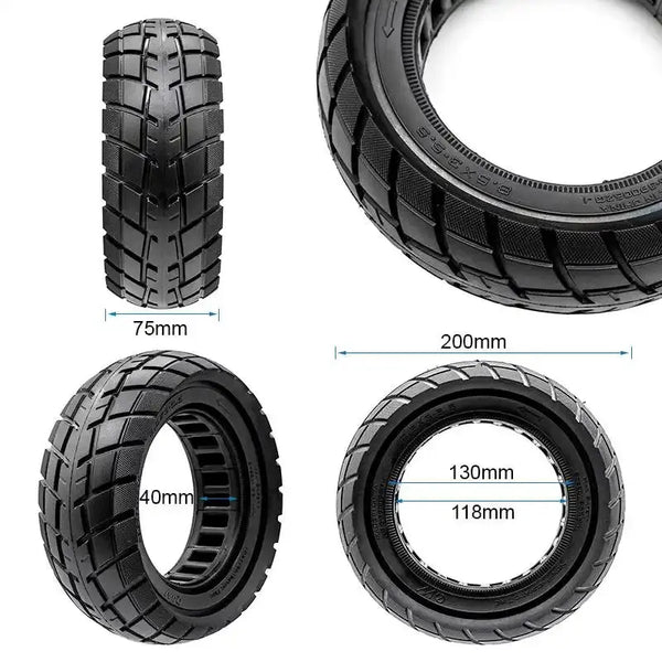 Pneu Plein Offroad 8.5x3 Increvable pour Kukirin G2 Pro (Avant 2024) TROTT-RIDERS
