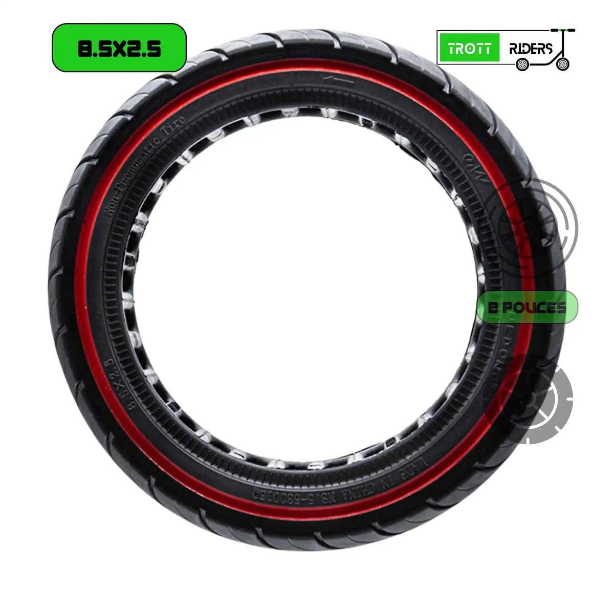 Pneu Plein Ultraléger 8x2,5 pour Dualtron Mini - Trott-Riders
